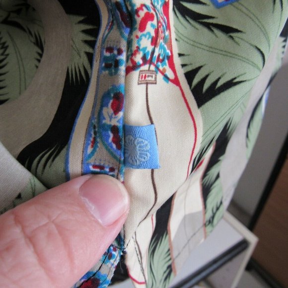 Hawaiian Shirt Maui Maui Surf Company Button Front Surf Boards Palm Trees Sz Lrg - Picture 9 of 12